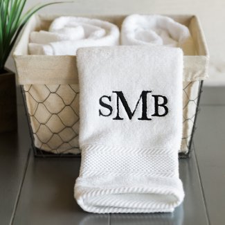 Luxury Miasma Cotton Monogram Spa Bath Towel