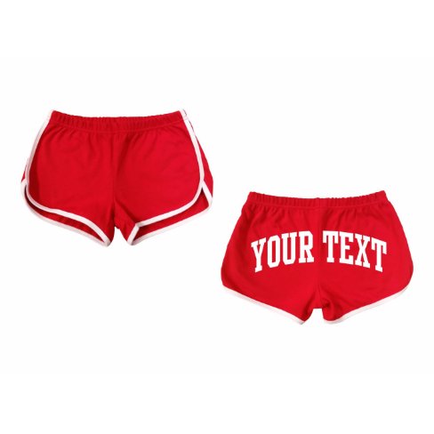 Download Women's Custom Text On Back Shorts, Arched Text | Zazzle.com