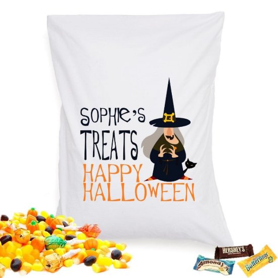 Halloween Treat Pillowcase - Witches Cat