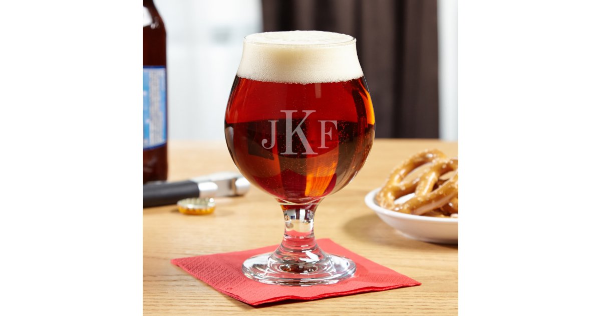 Download Classic Monogrammed Snifter Beer Glass | Zazzle.com