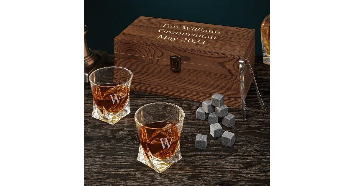 Whiskey Gift Box Set With Twist Whiskey Glasses