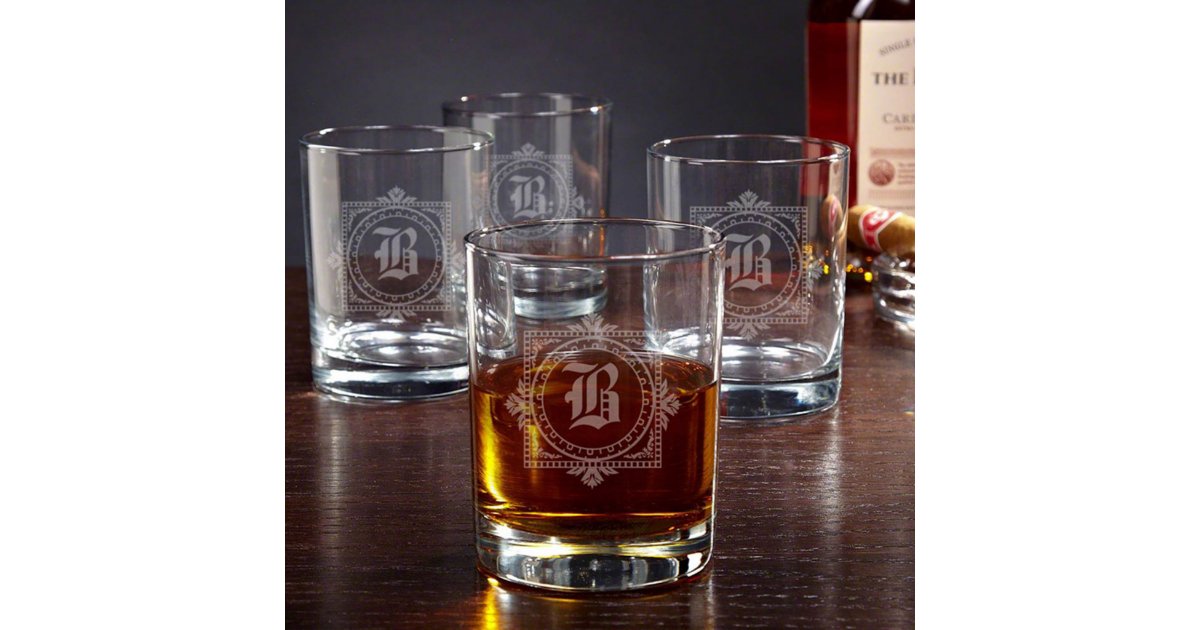 Set Of 4 Beautiful Winchester Whiskey Glasses