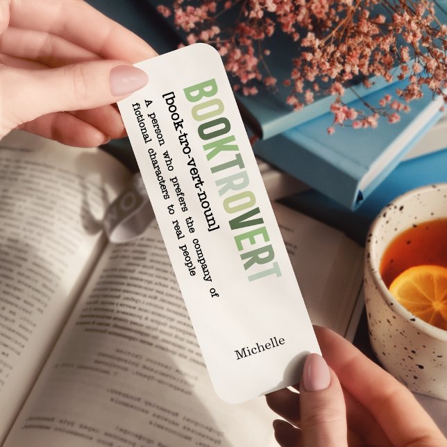 Booktrovert Definition Custom Gift for Reader SAGE Bookmarks
