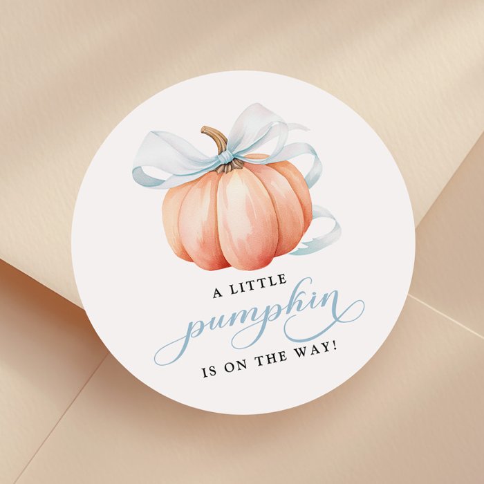 A baby shower sticker