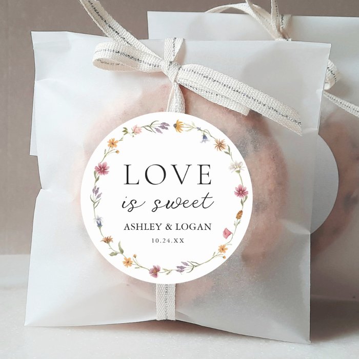 A wedding sticker