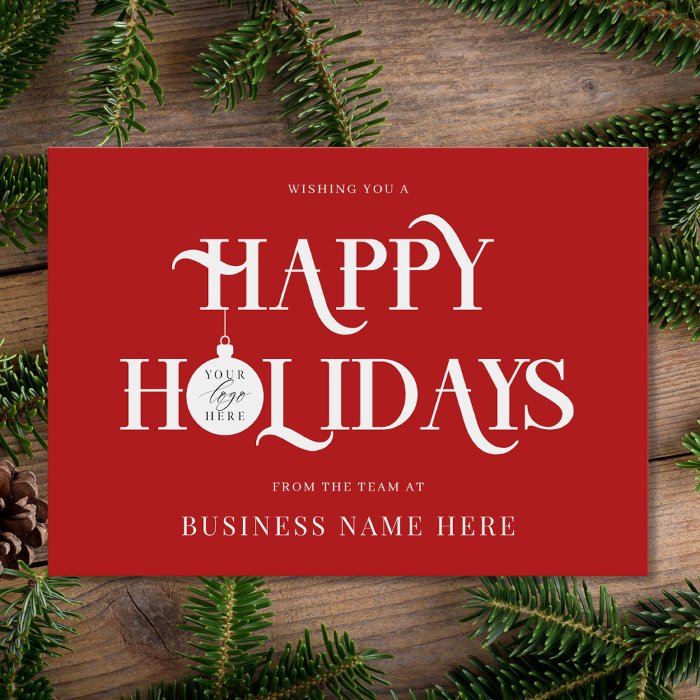 A business holiday card