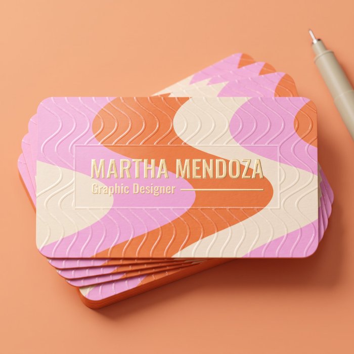 A foil + spot gloss business card