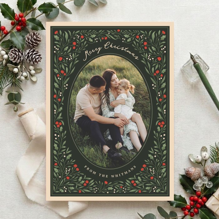 A floral Christmas card