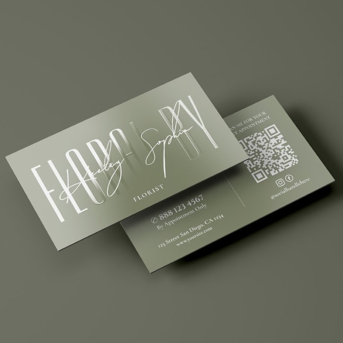 A spot gloss business cards