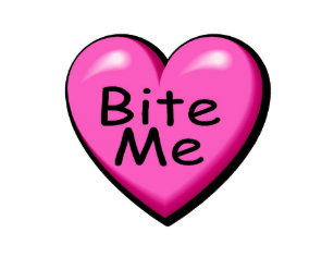 Bite Me Candy Heart Holiday Card