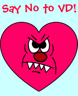 Anti-VD: I hate Valentines Day Angry Heart Face Holiday Card