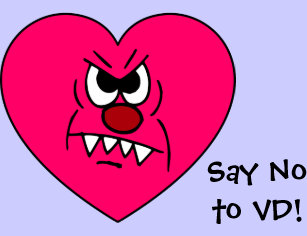 Anti-VD: I hate Valentines Day Angry Heart Face Holiday Postcard
