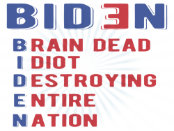 Biden Brain Dead Idiot Destroying Entire Nation Sign