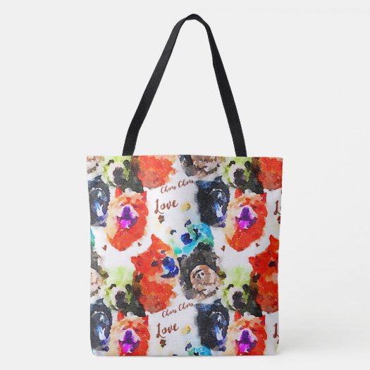 Chow Chow Love Watercolor Tote Tote Bag