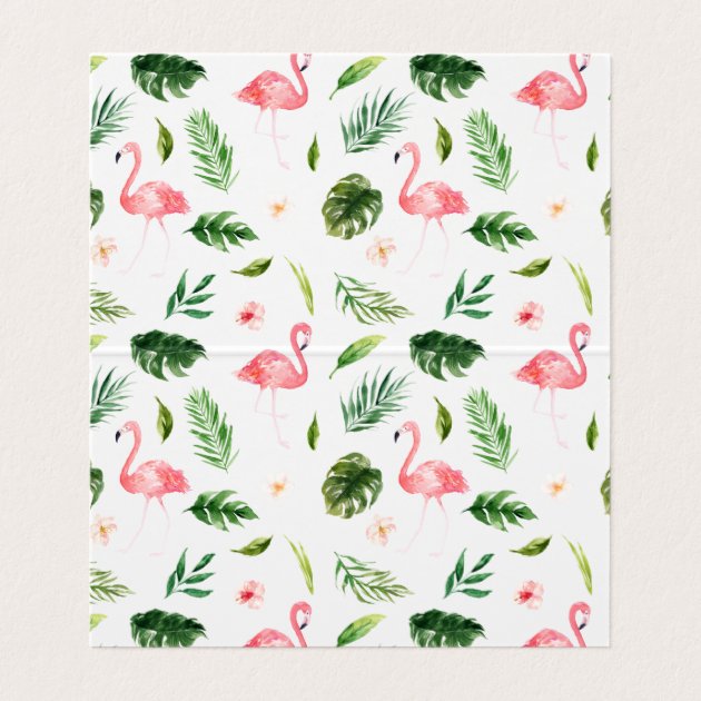 Tropical Summer Floral Wedding Table Place Card
