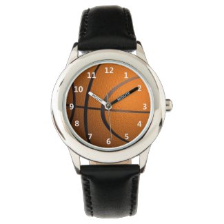 Basketball Sports Wrist Watch with White Numbers