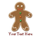 Personalized Cute Holiday Gingerbread Man Classic Round Sticker | Zazzle
