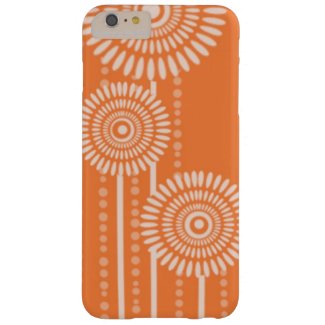 Modern Dots Flowers:Orange Barely There iPhone 6 Plus Case