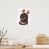 Happy Holiday Black Labrador Retriever Dog Poster (Kitchen)