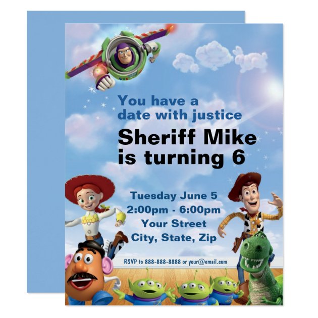 Toy Story Birthday Invitation (front side)
