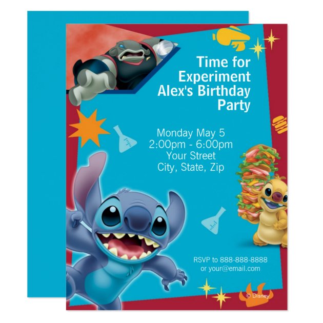 Lilo & Stitch Birthday Invitation (front side)