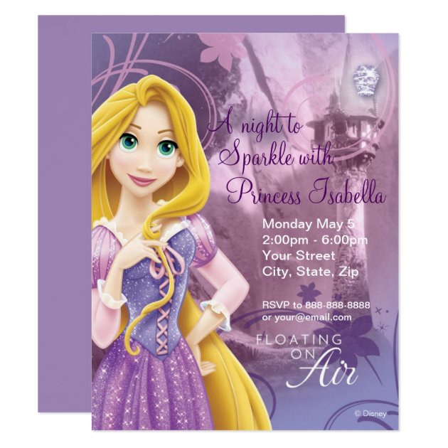 Rapunzel Birthday Invitation (front side)