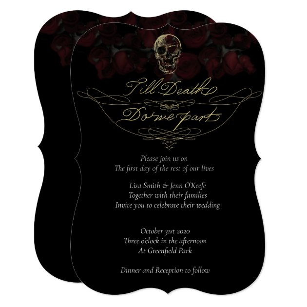 Till Death Wedding Invitations