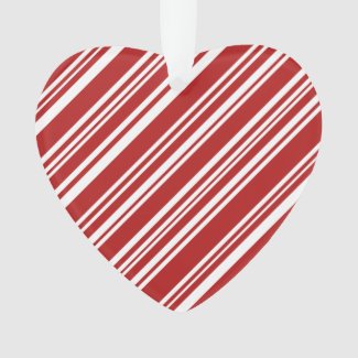 Peppermint Stripes, Red and White Ornament