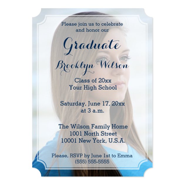 Personalized Graduation Party Invites Ticket