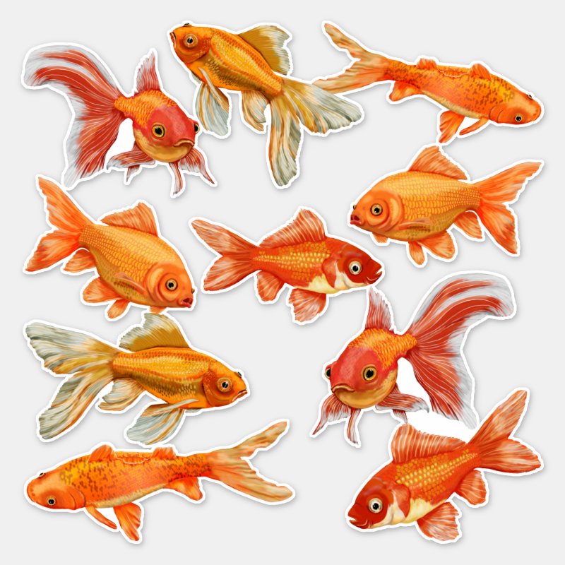 Goldfish Sticker (Front)