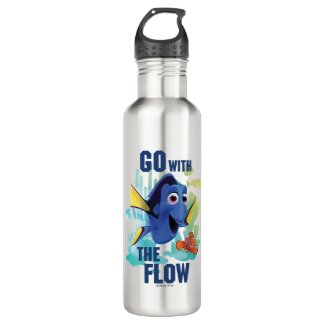 Dory & Nemo | Go with the Flow Watercolor Graphic Water Bottle