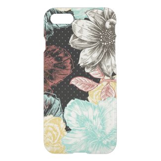 Bold Engraved Black Floral iPhone 7 Case