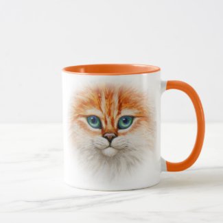 Happy Orange Kitty Face Mug