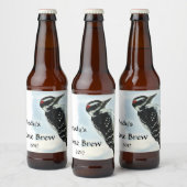 Hairy Woodpecker Bird Beer Label (Bottles)