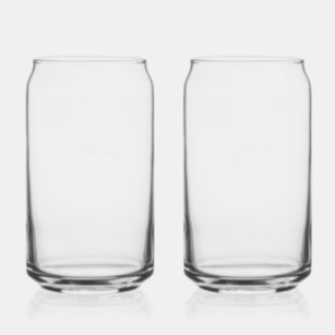 Drinkware Style: Printed Can Glass, Set: Set of 2, Size: 16 oz