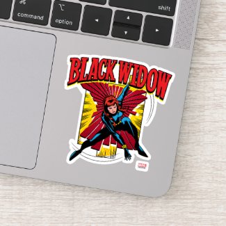 Black Widow Action Comic Graphic Sticker