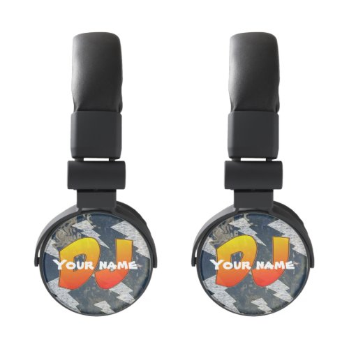 DJ Headphones, Customizable text Headphones