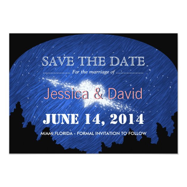 Beautiful Star Heart Save the Date Announcement