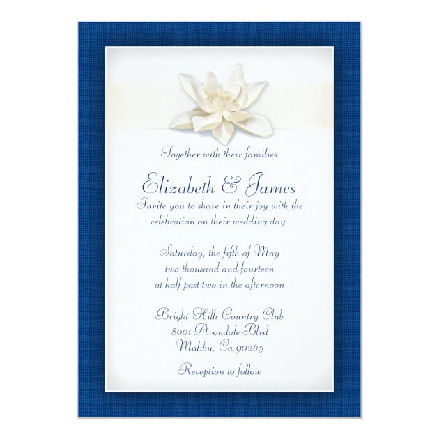 Royal Blue Wedding Invitations