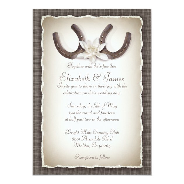 Western Wedding Invitations (front side)
