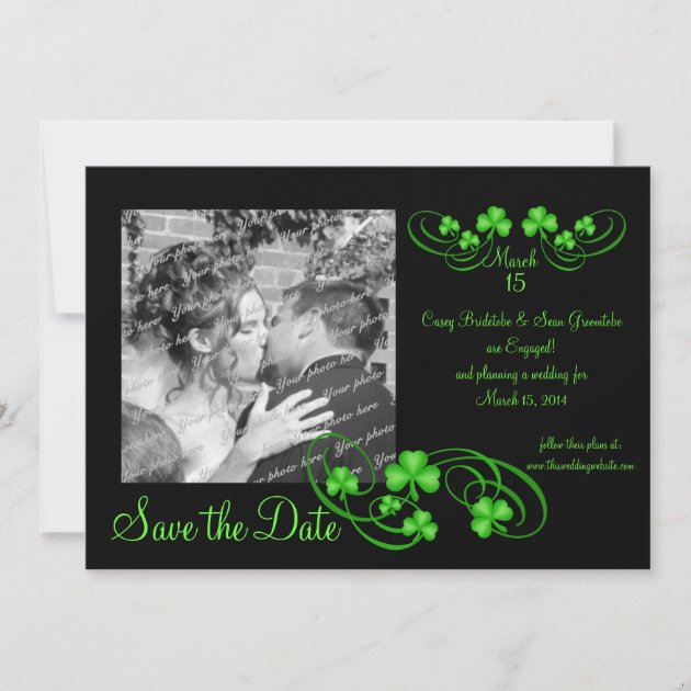 Shamrock Save the Date (front side)