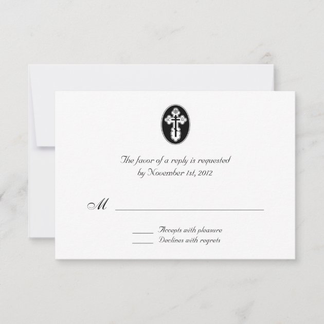 St. Olga Cross - Wedding Reply / RSVP Cards (front side)