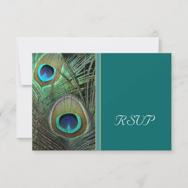 Proud Peacock RSVP Card