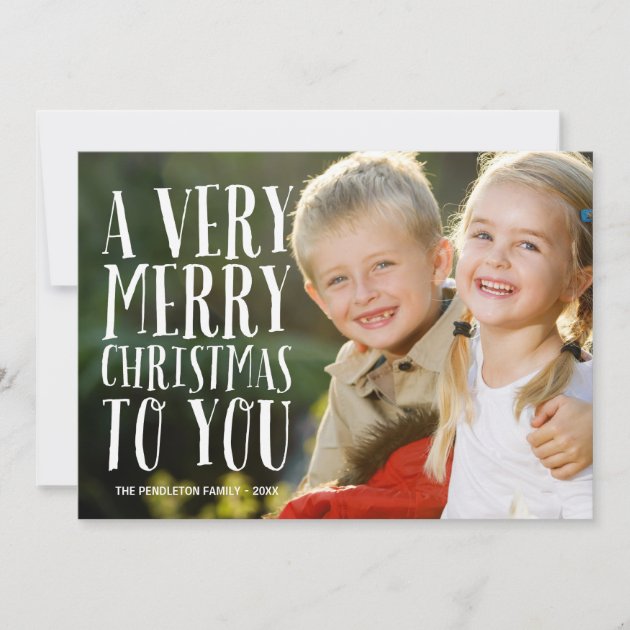 Very Merry | Holiday Photo Card (front side)