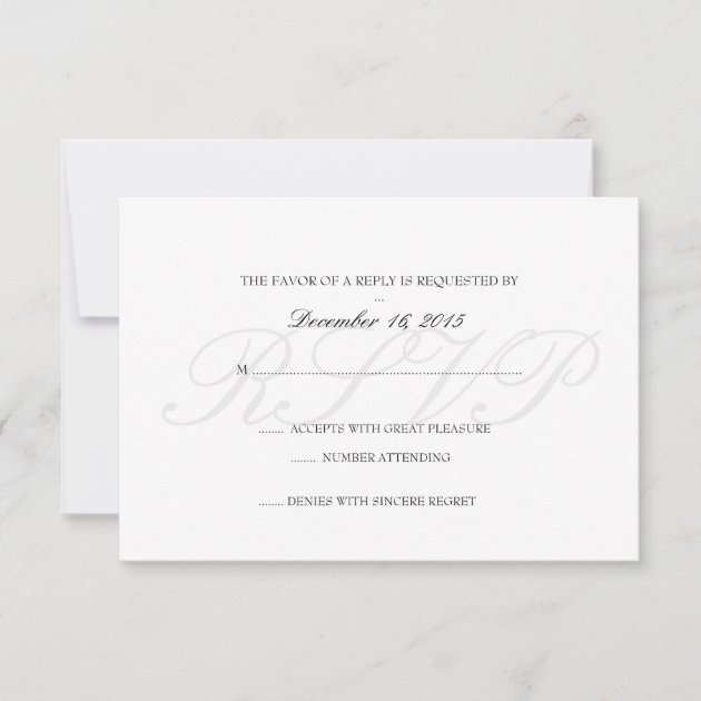 Invitation RSVP Card | Basic (RSVP)-white