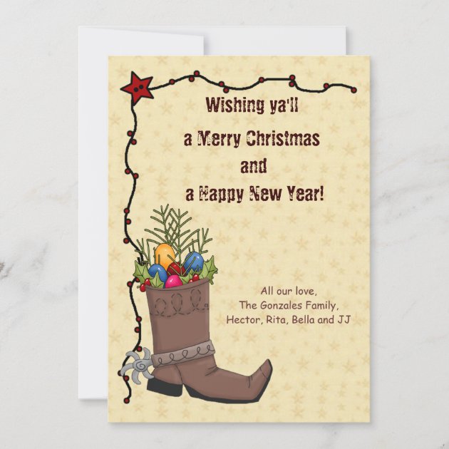 Western Christmas Card