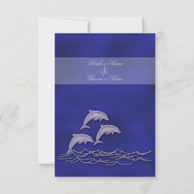 Beach wedding elegant dolphin RSVP