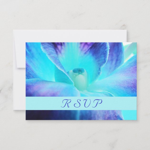 Blue Orchid RSVP Card