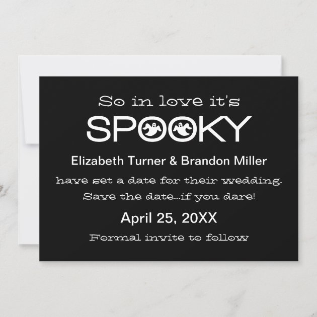 Spooky Typography Halloween Save the Date