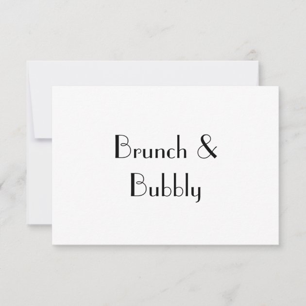 Brunch & Bubbly , RSVP card